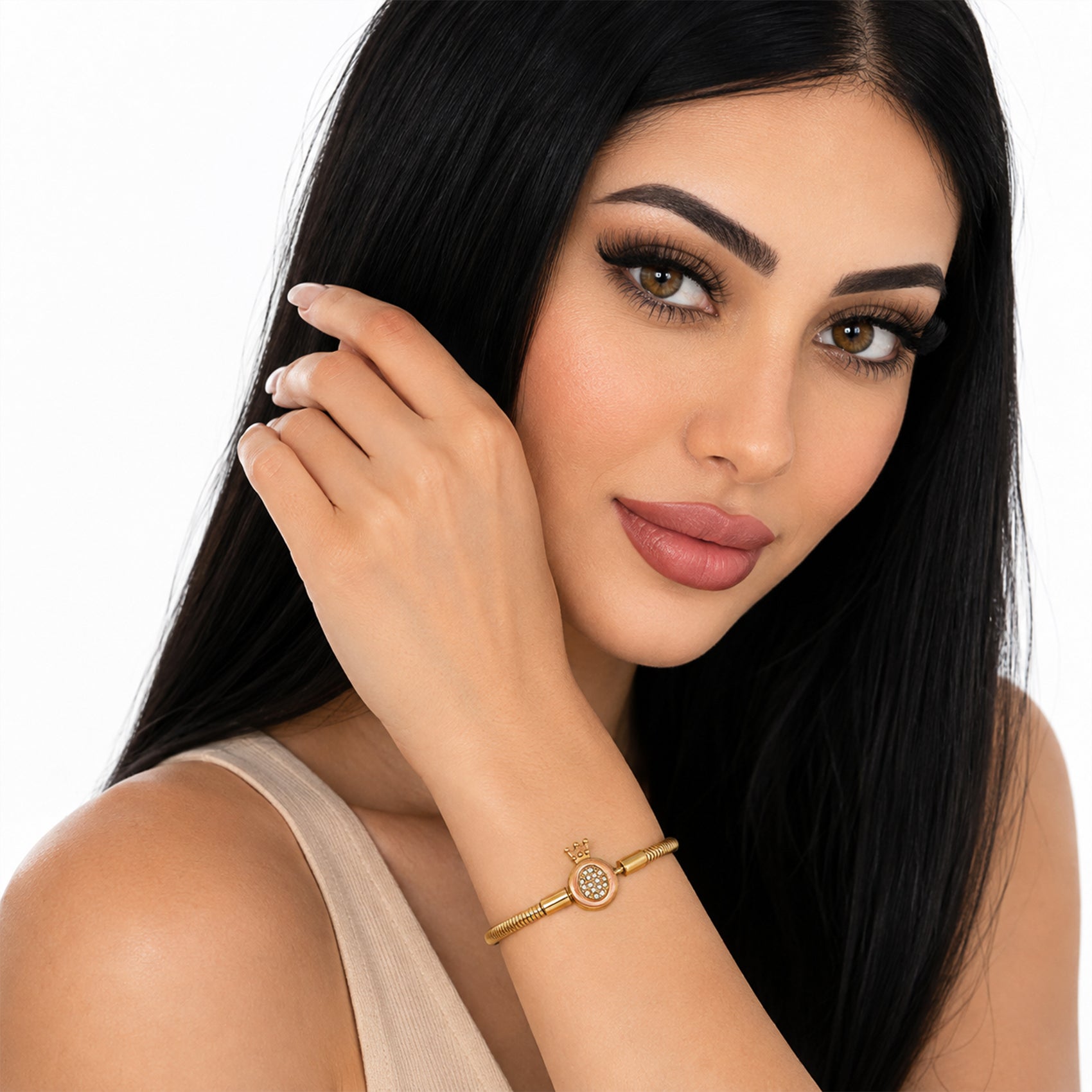 Pulsera Elegante Con Corona Para Mujer Bisutería Fina