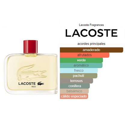 Perfume Red 125ml Edt  Para Hombre Marca Lacoste®