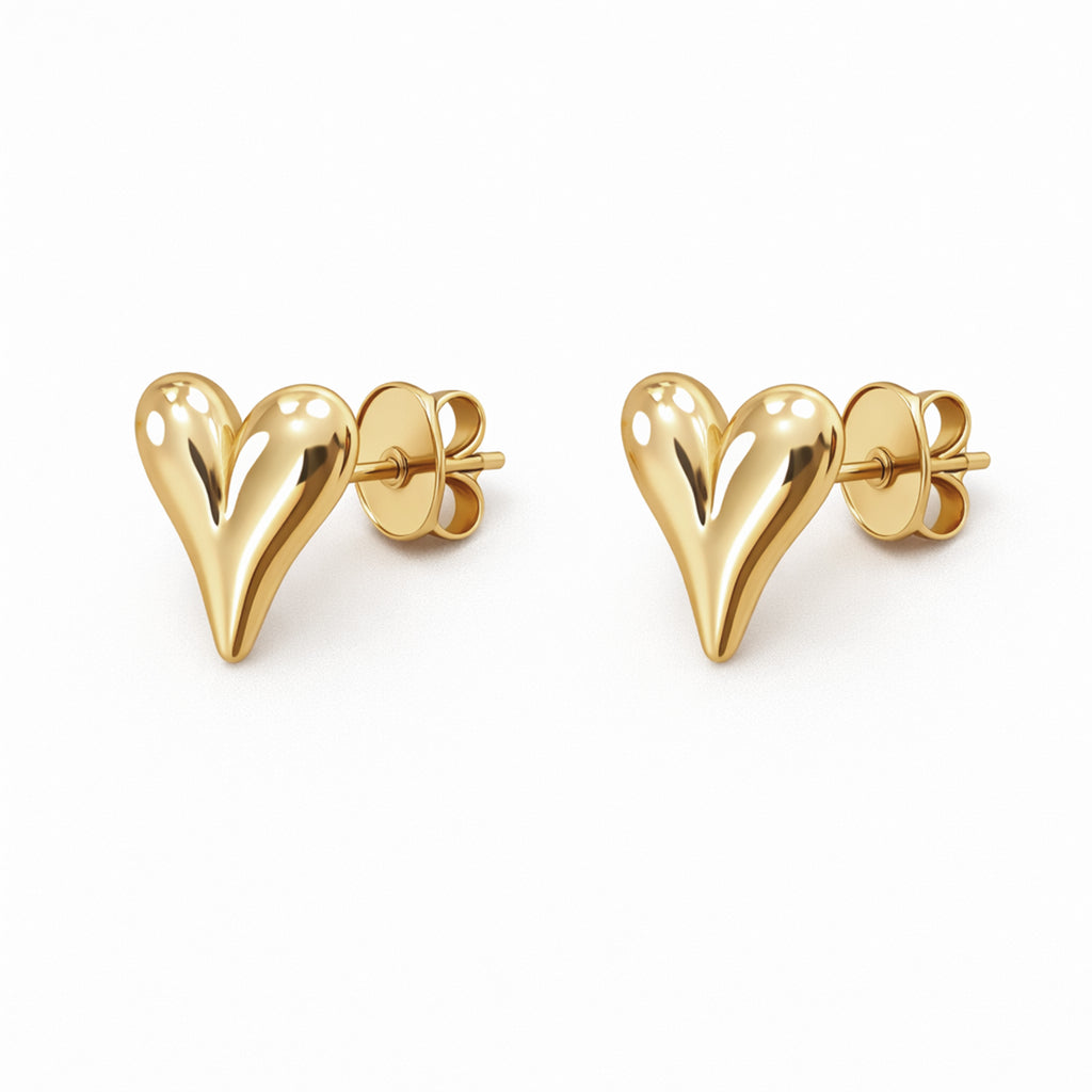 Set Joyería Elegante Para Mujer Collar Y Aretes Corazones