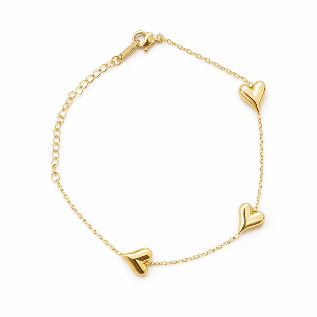 Set Joyería Elegante Para Mujer Collar Y Aretes Corazones