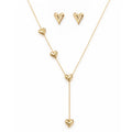 Set Joyería Elegante Para Mujer Collar Y Aretes Corazones
