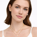 Set Joyería Elegante Para Mujer Collar Y Aretes Perlas