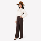 Sombrero Unisex Estilo Fedora De Gamuza Tabaco Elegante Y Atemporal