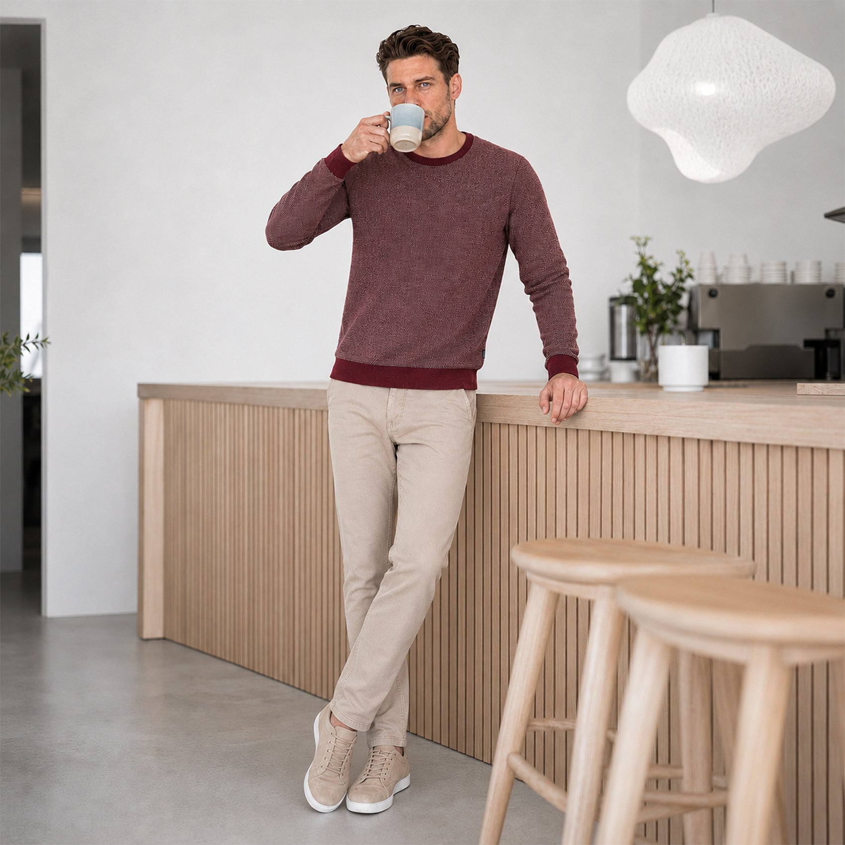 Sueter De Hombre Manga Larga Mod.221-5003al Marca Losan®