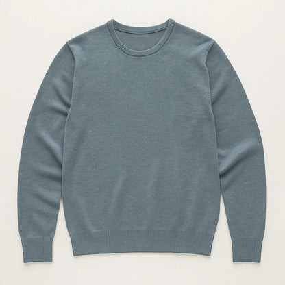 Suéter Para Hombre Básico De Punto Fino Gris E55301 Marca Bobois®