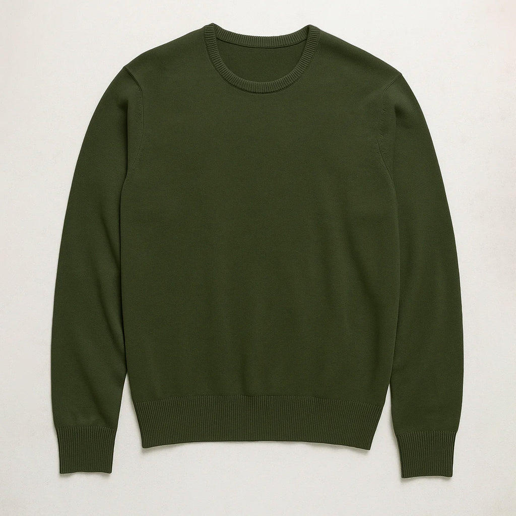 Suéter Para Hombre Básico De Punto Fino Militar E55301 Marca Bobois®