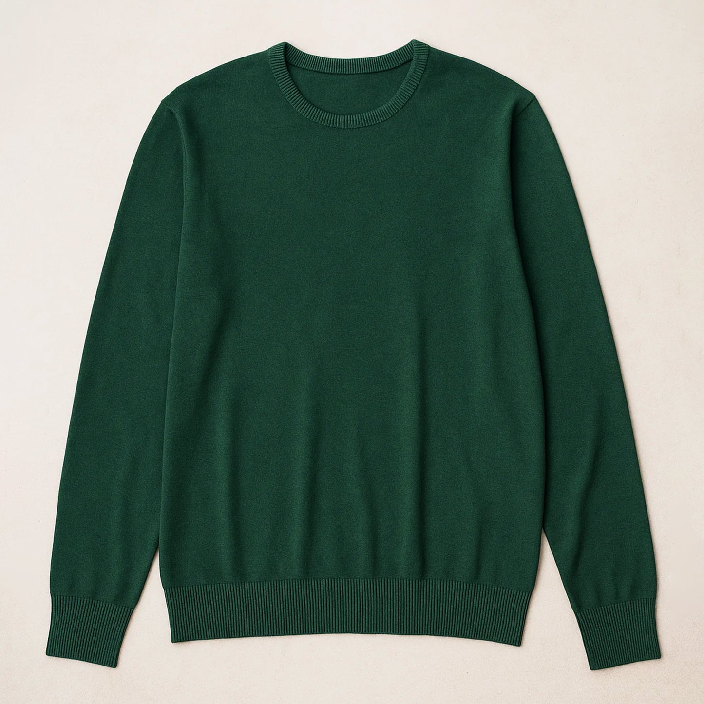 Suéter Para Hombre Básico De Punto Fino Verde E55301 Marca Bobois®