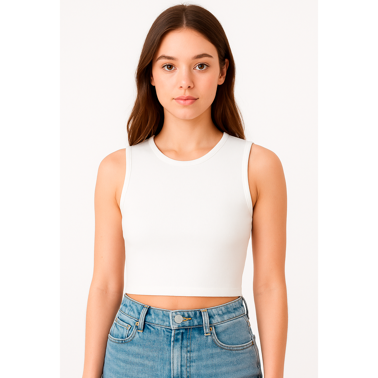 Top Canale Casual De Mujer Mod.tw1320 The Workshop® Blanco