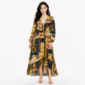 Vestido Largo Estampado Floral Bohemio S53117 Marca Bobois®
