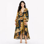 Vestido Largo Estampado Floral Bohemio S53117 Marca Bobois®