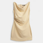 Vestido Cuello Drapeado Y Fruncido Lateral X1133 Julys®