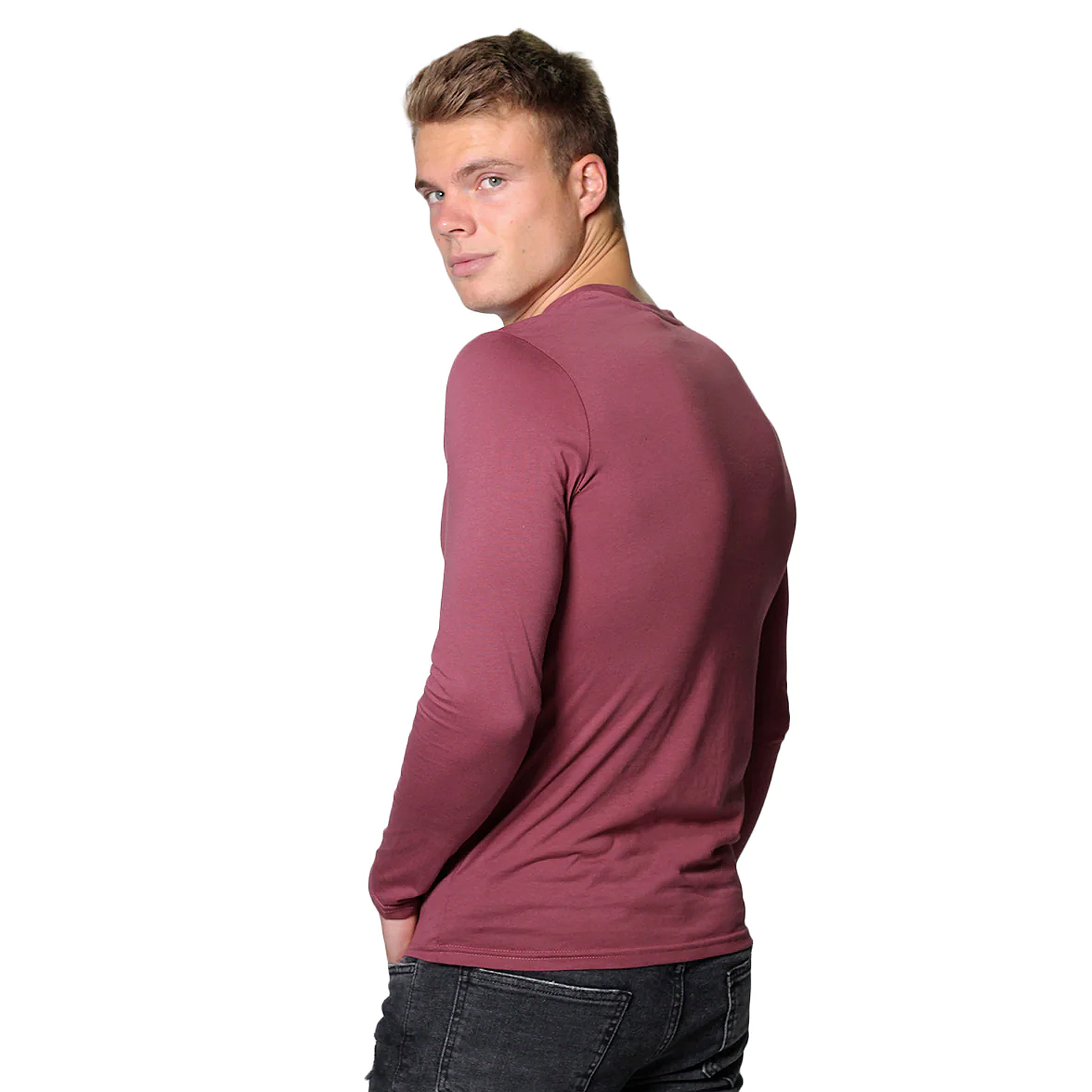 Playera Manga Larga Para Hombre Mod. A25303 Marca Bobois®