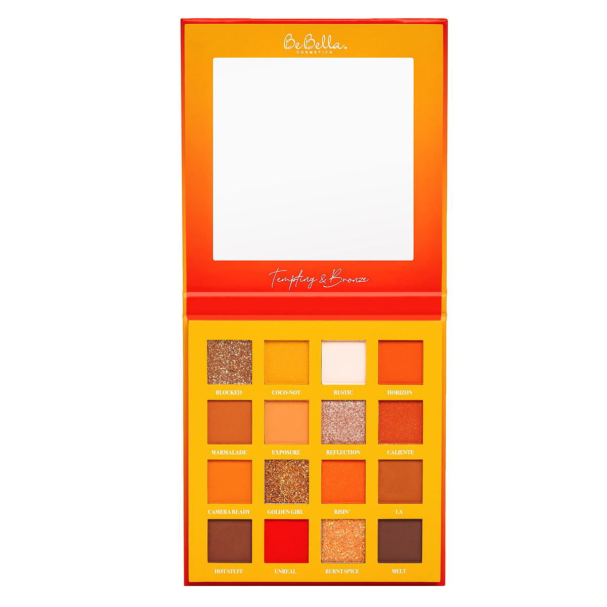 Paleta De Sombras De Ojos 16 Tonos naranja  Marca Bebella®