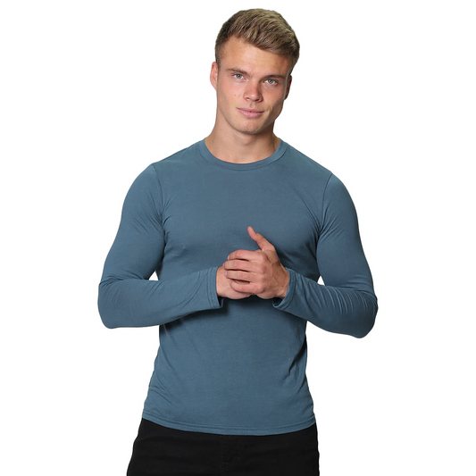 Playera De Hombre Manga Larga Mod.a25303 Marca Bobois®