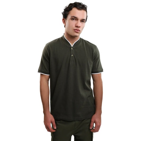 PLAYERA MANGA CORTA VERDE MILITAR  LOB®