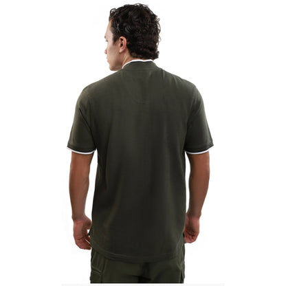 PLAYERA MANGA CORTA VERDE MILITAR  LOB®