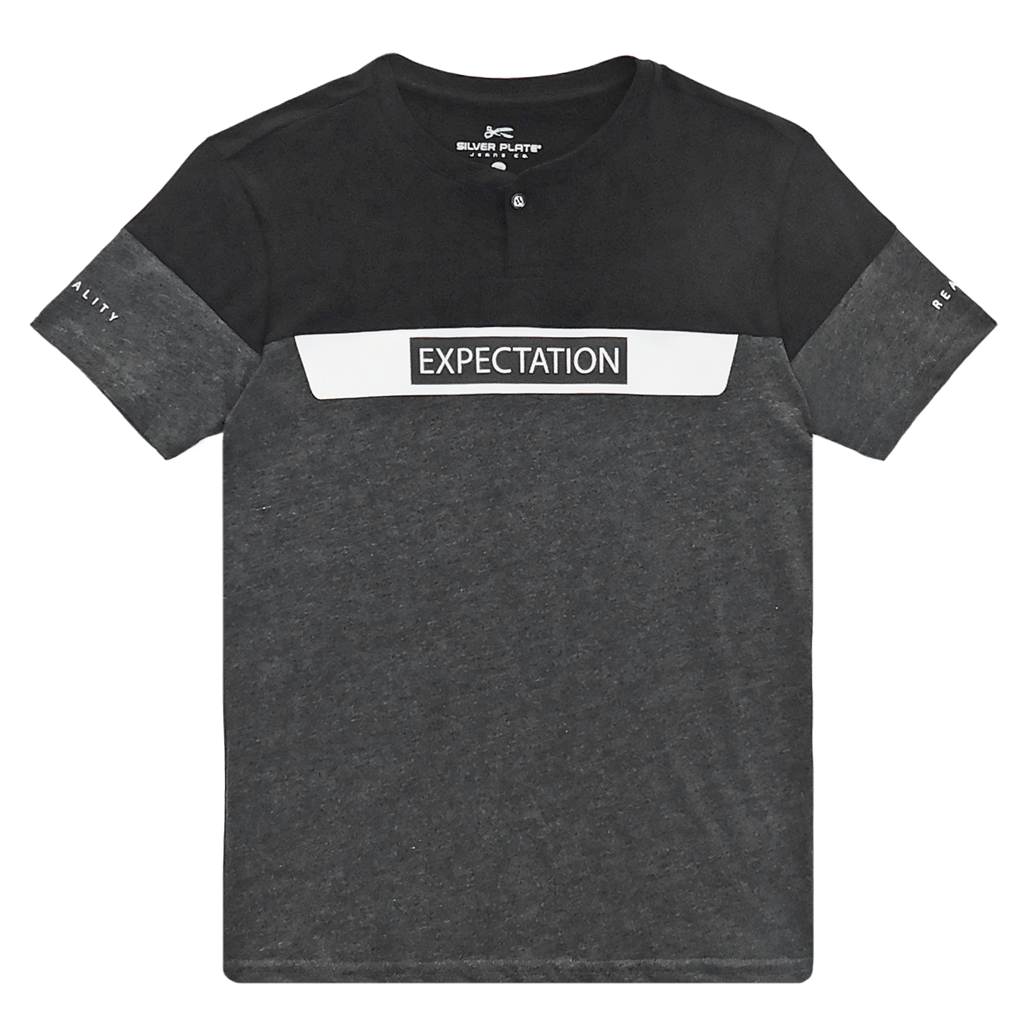 Playera De Hombre Casual Diseños Marca Silver Plate® GRIS