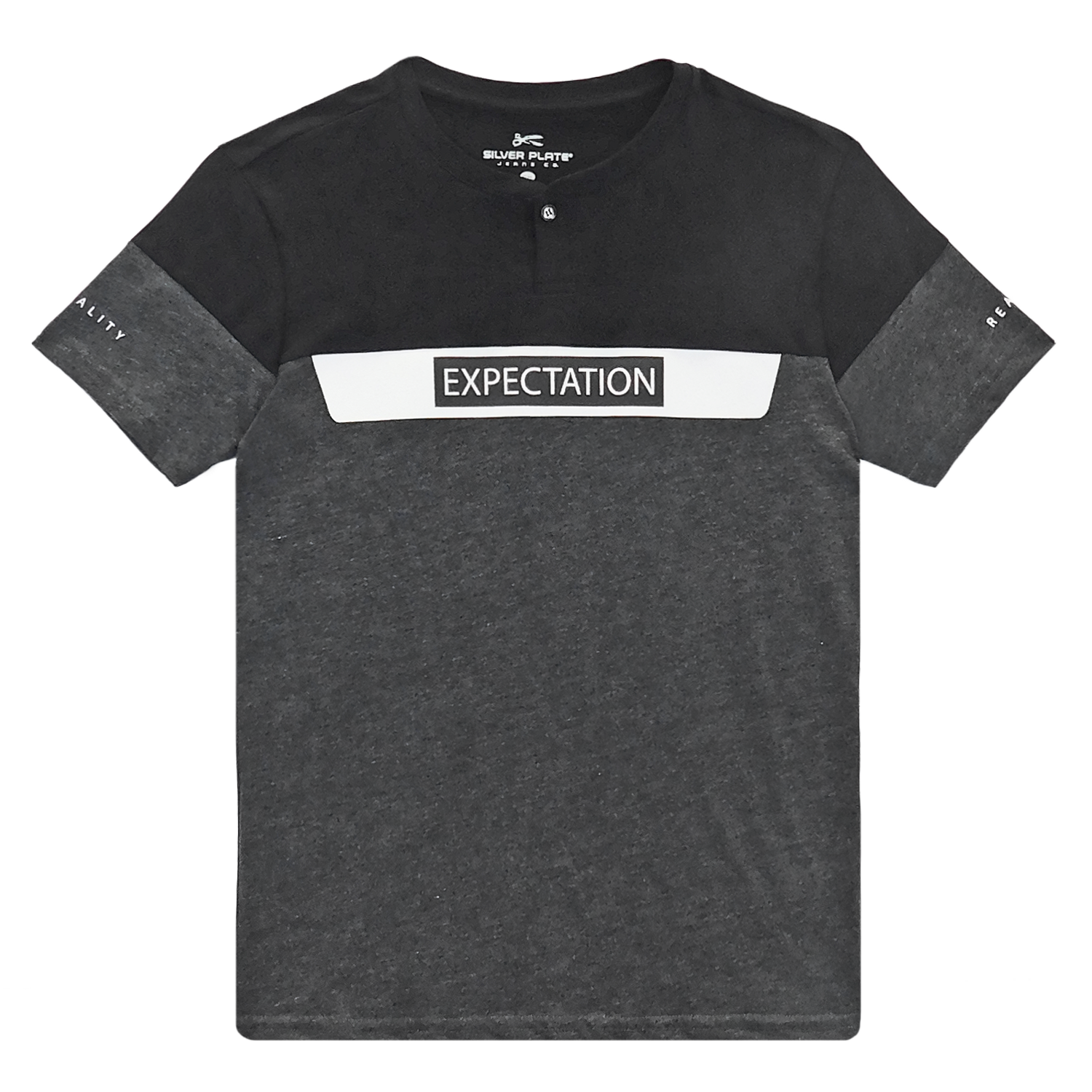 Playera De Hombre Casual Diseños Marca Silver Plate® GRIS